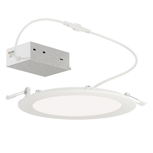 Slim - 12W 1 5CCT LED Flat Recessed Downlight-1 Inch Tall and 6.75 Inch Wide - 1369890
