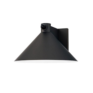 Conoid - 10W 1 LED Large Wall Sconce with Dusk-Dawn-6 Inches Tall and 10 Inches Wide - 1342490