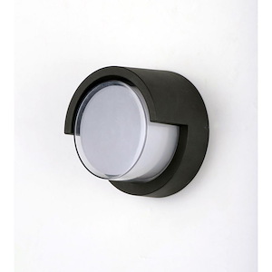 Eyebrow-8W 1 LED Outdoor Wall Lantern-6.75 Inches wide by 6.75 inches high