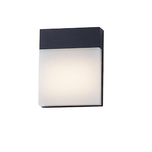 Eyebrow-8W 1 LED Outdoor Wall Lantern-6.25 Inches wide by 7.75 inches high