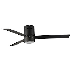 Tanker - 3 Blade Hugger Ceiling Fan with Light Kit-10 Inches Tall and 52 Inches Wide
