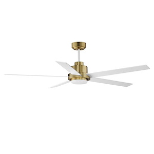 Daisy - 5 Blade Hugger Ceiling Fan with Light Kit-23 Inches Tall and 60 Inches Wide