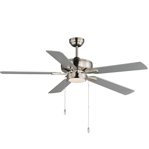 Super-Max - 5 Blade Ceiling Fan with Light Kit In Contemporary Style-16 Inches Tall and 52 Inches Wide - 1326661
