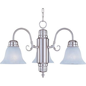 Basics-Three Light Chandelier in  style-21 Inches wide by 14 inches high