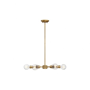 6 Light Chandelier In Mid-Century Modern Style-3.5 Inches Tall and 18 Inches Wide