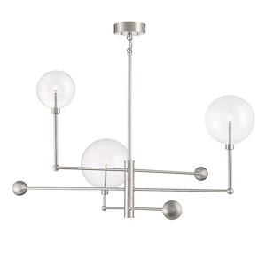 6W 3 LED Chandelier In Modern Style-25 Inches Tall and 46 Inches Wide