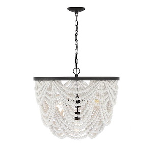 5 Light Chandelier In bohemian Style-20 Inches Tall and 24 Inches Wide
