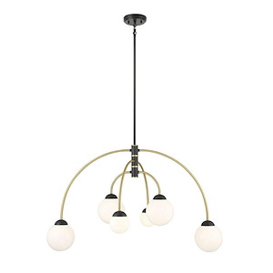 6 Light Chandelier-22 Inches Tall and 38 Inches Wide