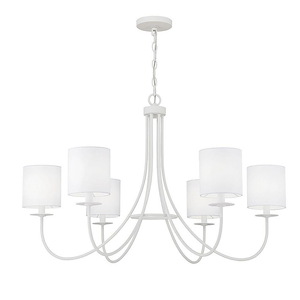 6 Light Chandelier-23.5 Inches Tall and 36 Inches Wide