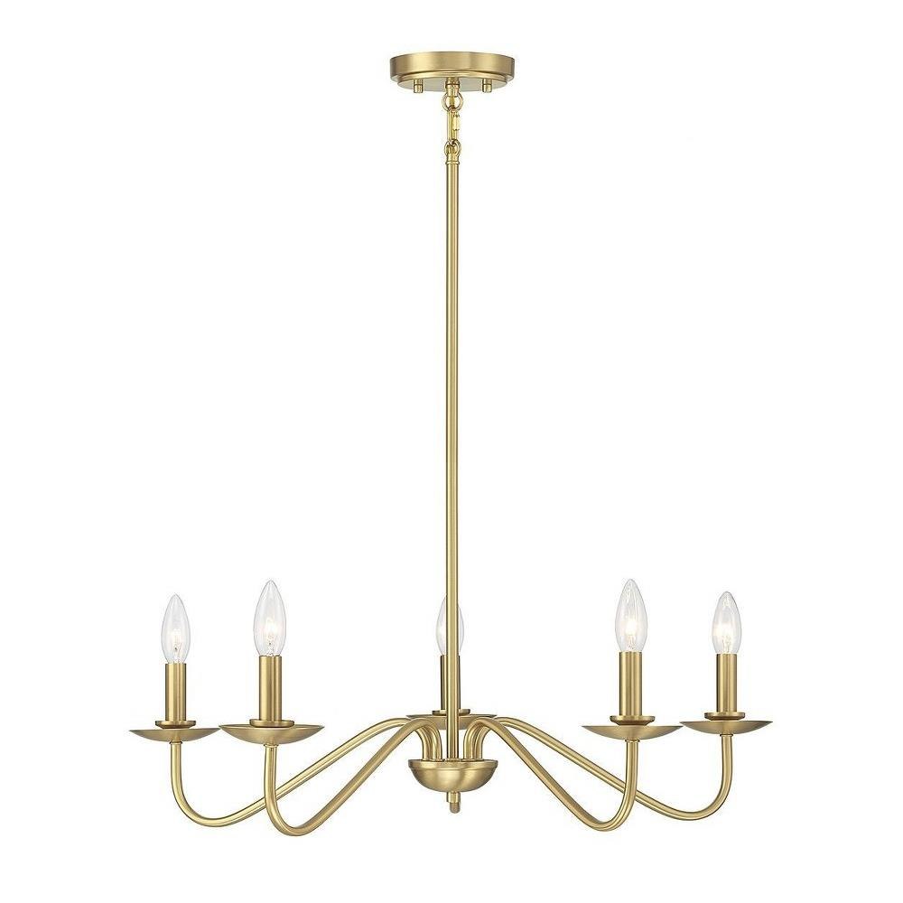 5 Light Chandelier-7 Inches Tall and 28 Inches Wide