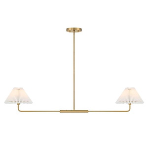 2 Light Linear Chandelier-11 Inches Tall and 9 Inches Wide