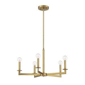 5 Light Chandelier In Contemporary Style-12.88 Inches Tall and 23 Inches Wide