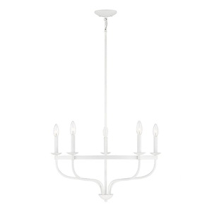 5 Light Chandelier In Vintage Style-14.5 Inches Tall and 26.63 Inches Wide