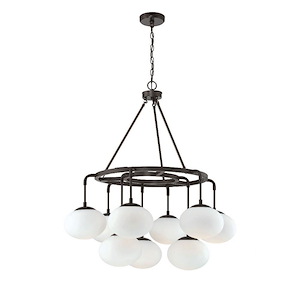 9 Light Chandelier In modern Style-38 Inches Tall and 34 Inches Wide
