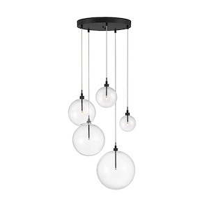 10W 5 LED Pendant In Modern Style-15 Inches Tall and 28 Inches Wide