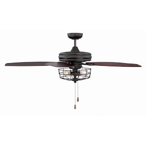 5 Blade Ceiling Fan with Light Kit In Industrial Style-52 Inches Tall and 20.12 Inches Wide
