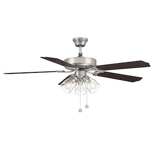 5 Blade Ceiling Fan with Light Kit In Traditional Style-26.6 Inches Tall and 52 Inches Wide
