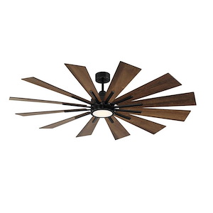 12 Blade Ceiling Fan with Light Kit In Modern Style-18.28 Inches Tall and 60 Inches Wide