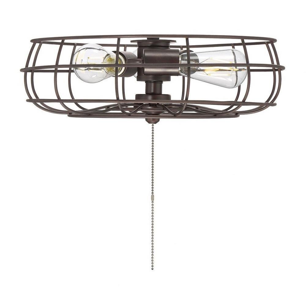 Meridian - M2028ORB - 19.5W 3 LED Fan Light Kit-Industrial Style with  Farmhouse and Craftsman Inspirations-5 inches tall by 15.75 inches wide, image size:1000x1000