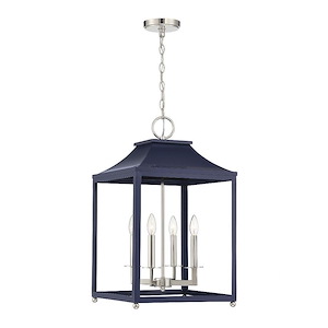 4 Light Pendant In contemporary Style-25.5 Inches Tall and 15.25 Inches Wide