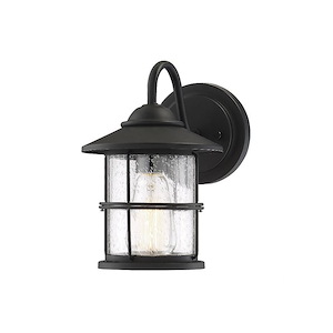 1 Light Outdoor Wall Lantern In Mid-Century Modern Style-10 Inches Tall and 7 Inches Wide