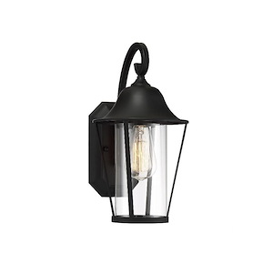 1 Light Outdoor Wall Lantern In Mid-Century Modern Style-14 Inches Tall and 7.5 Inches Wide