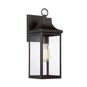 1 Light Outdoor Wall Lantern In Mid-Century Modern Style-15.25 Inches Tall and 5.5 Inches Wide