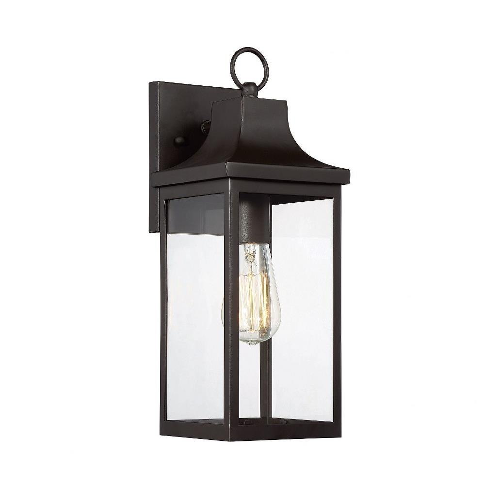 Meridian - M50024ORB - 1 Light Outdoor Wall Lantern In Mid-Century Modern  Style-15.25 Inches Tall and 5.5 Inches Wide, image size:1000x1000