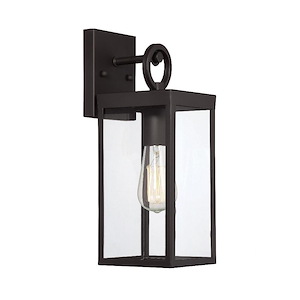 1 Light Outdoor Wall Lantern In Mid-Century Modern Style-10 Inches Tall and 5 Inches Wide
