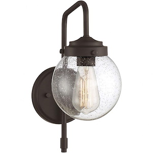 1 Light Outdoor Wall Lantern In Farmhouse Style-13.5 Inches Tall and 6 Inches Wide