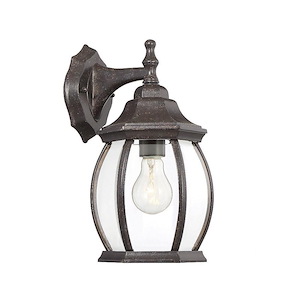 1 Light Outdoor Wall Lantern In Traditional Style-13 Inches Tall and 6.5 Inches Wide