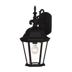 1 Light Outdoor Wall Lantern In Traditional Style-18 Inches Tall and 9 Inches Wide