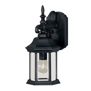 1 Light Outdoor Wall Lantern In Traditional Style-14.25 Inches Tall and 6.25 Inches Wide
