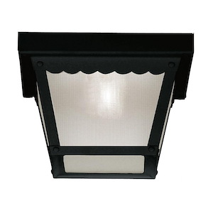 1 Light Outdoor Flush Mount In traditional Style-6 Inches Tall and 8 Inches Wide