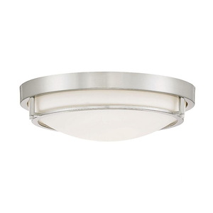 2 Light Flush Mount In Mid-Century Modern Style-4 Inches Tall and 13 Inches Wide