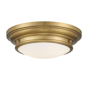 2 Light Flush Mount In Contemporary Style-4.5 Inches Tall and 13 Inches Wide