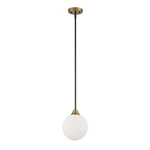1 Light Mini-Pendant In Mid-Century Modern Style-7.5 Inches Tall and 8 Inches Wide