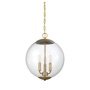 3 Light Pendant In Mid-Century Modern Style-17.13 Inches Tall and 13.75 Inches Wide