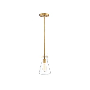1 Light Pendant In Mid-Century Modern Style-10.5 Inches Tall and 6.25 Inches Wide