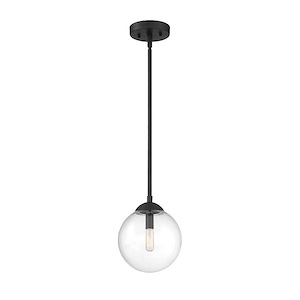 1 Light Mini-Pendant In Mid-Century Modern Style-8.75 Inches Tall and 8 Inches Wide