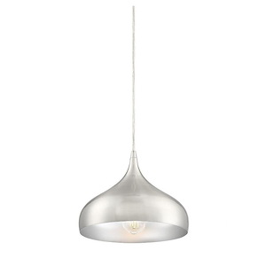 1 Light Mini-Pendant In Modern Style-8.5 Inches Tall and 12 Inches Wide