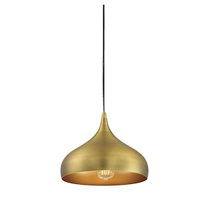 1 Light Mini-Pendant In Mid-Century Modern Style-8.5 Inches Tall and 12 Inches Wide