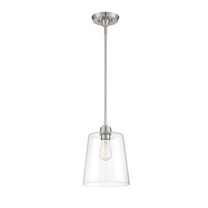 1 Light Pendant In Mid-Century Modern Style-11.5 Inches Tall and 9.5 Inches Wide