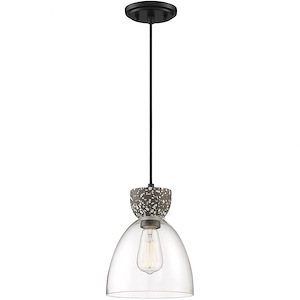 1 Light Pendant In Industrial Style-10.75 Inches Tall and 8.5 Inches Wide