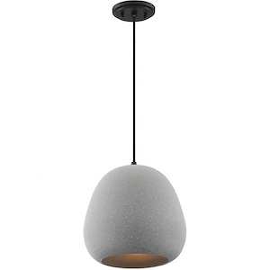 1 Light Pendant In Industrial Style-11.75 Inches Tall and 11.5 Inches Wide