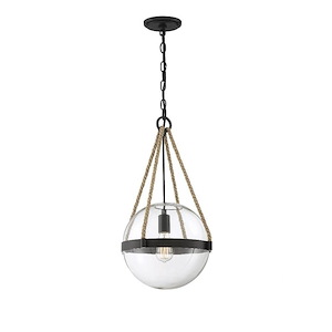 1 Light Pendant In Mid-Century Modern Style-23.75 Inches Tall and 13.5 Inches Wide