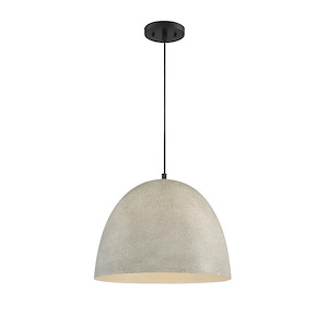 1 Light Pendant In Mid-Century Modern Style-12 Inches Tall and 16 Inches Wide