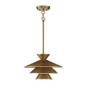 1 Light Pendant In Contemporary Style-8 Inches Tall and 14 Inches Wide