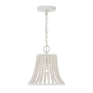 1 Light Pendant In Mid-Century Modern Style-10 Inches Tall and 10 Inches Wide