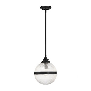 1 Light Mini-Pendant In Mid-Century Modern Style-12.5 Inches Tall and 10 Inches Wide